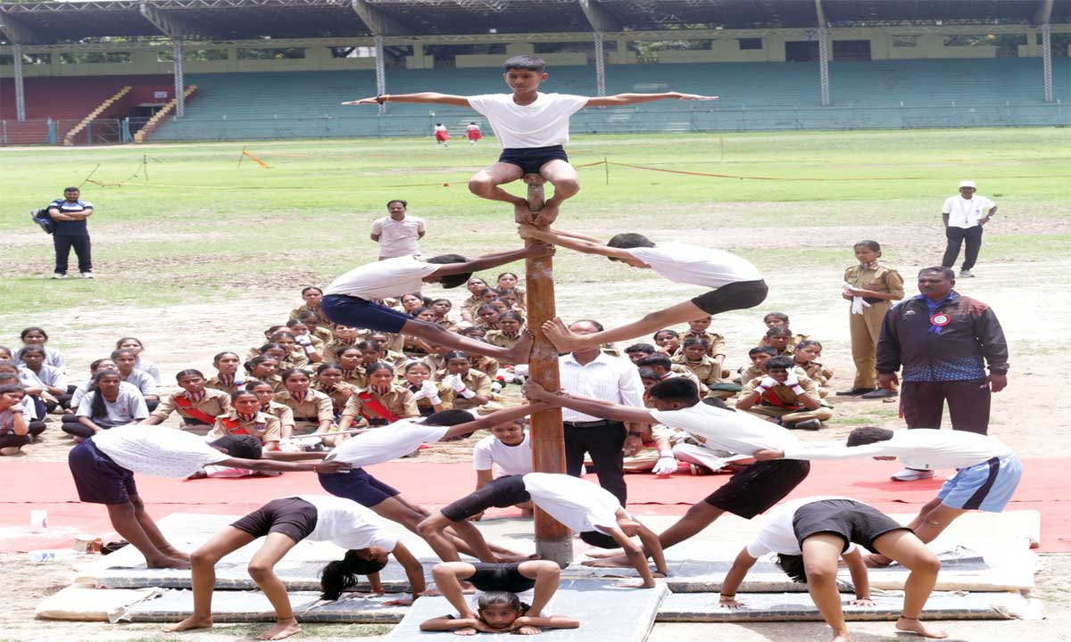School Games Federation of Telangana Inaugural Programme Held at L.B. Stadium